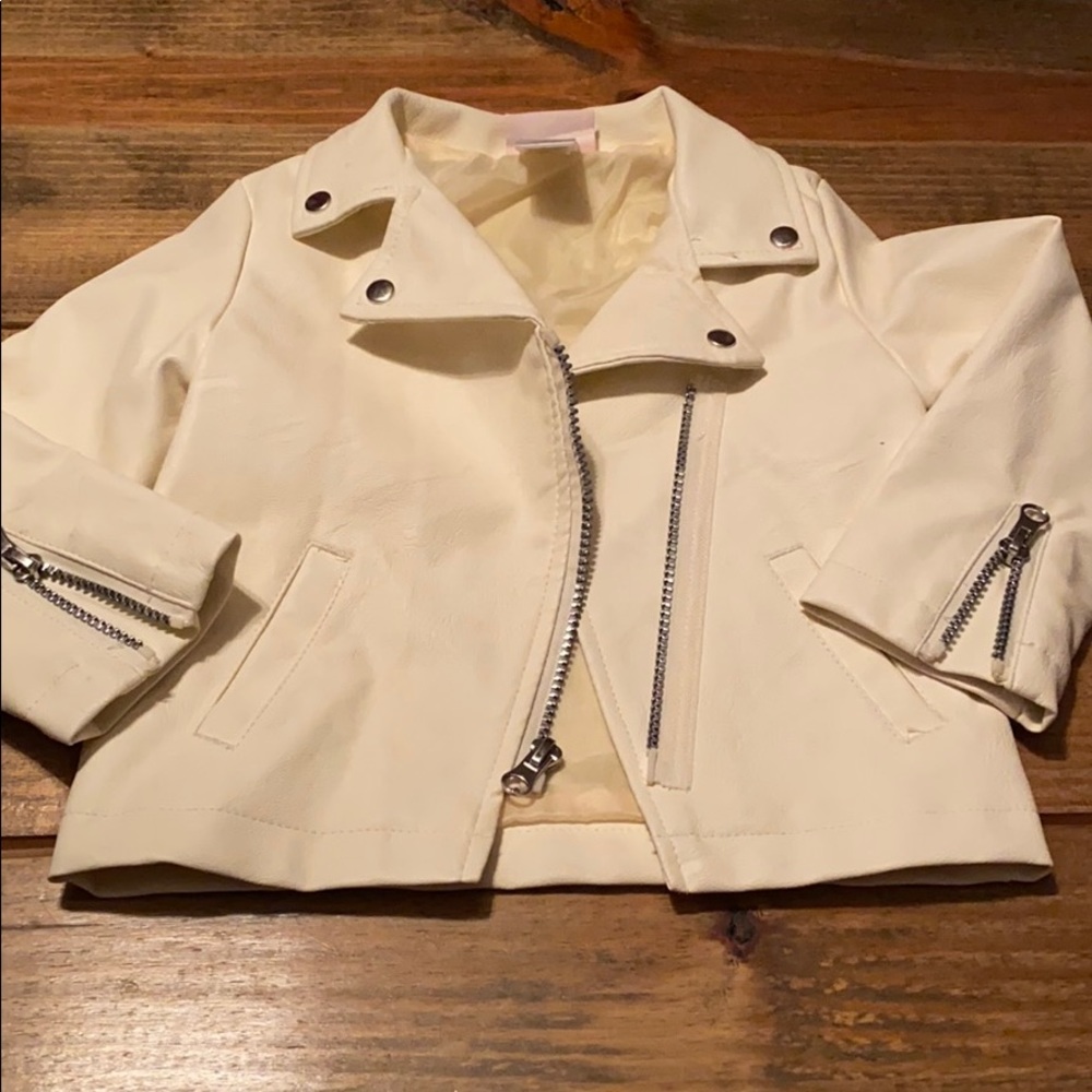 White leather jacket toddler